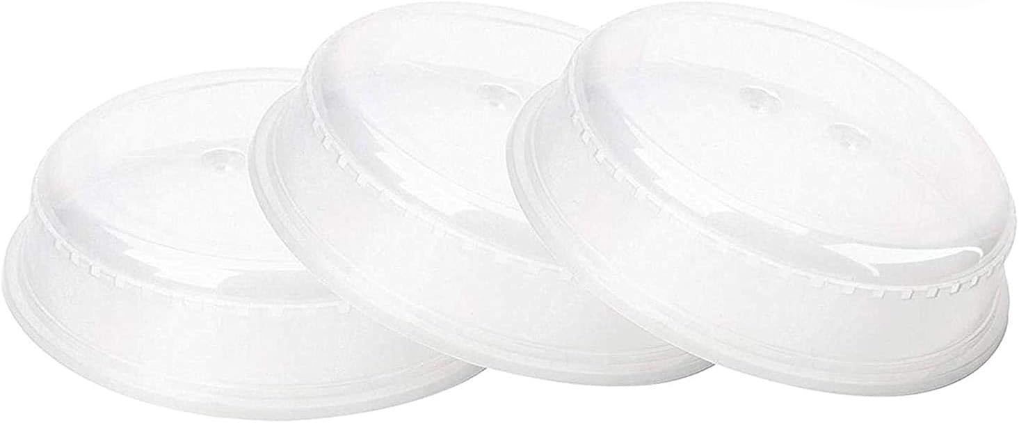 Tebery 5 Pack Microwave Cover for Food Microwave Plate, Dish Covers, BPA Free Plastic, Transparent Lids, Stackable