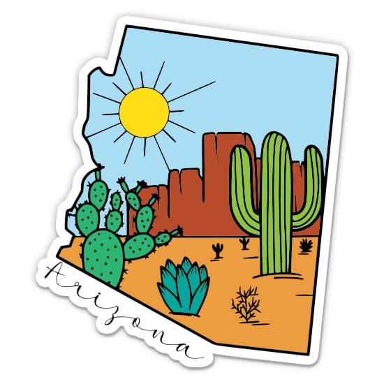 Arizona Landscape Cute Stickers - 2 Pack