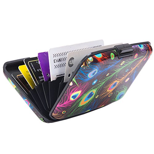 Elfish Mini RFID Aluminum Wallet Credit Cards Holder Metal ID Case for Men Women (Color 18)