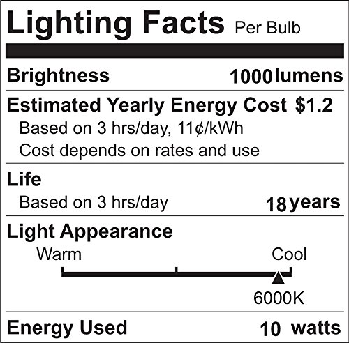 10W LED 2G11 4-Pin Base PL Lamp Lustaled 120V Daylight 6000K 18W Compact Fluorescent Lamp Equivalent Bulb Lamp for Pendant Lamps Ceiling Lights Desk Lamps (Remove or Bypass Ballast, 2-Pack)