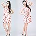 Shensee Cool Chiffon Sleeveless Sunflower Print Lady Casual Beach Wear Mini Dress