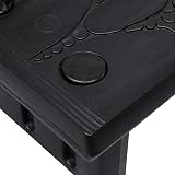 vidaXL Black Spa Steps for Hot Tub - Non-Skid, Reversible Treads, 70x65x34cm view 4