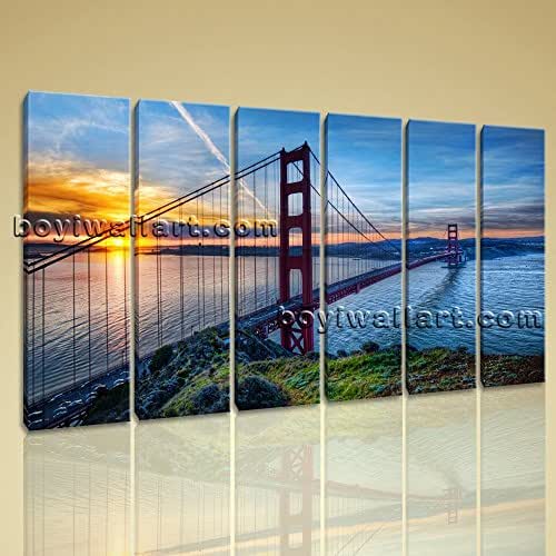 Large San Francisco Golden Gate Bridge Landscape On Canvas
