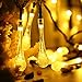 Solar String Lights,Sogrand Outdoor Garden Decorative Light Landscape Lighting 60 LED Waterdrop Warm White LED for Party Patio Yard Pathway