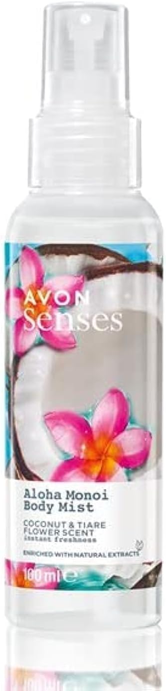 Avon Senses Body Mist Aloha Monoi Coconut Tiare Flower 100ml