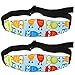 HULISEN 2Pcs Baby Carseat Head Support, Carseat Straps Pillow Support Band, Slumber Sling, Car Seat Sleep Positioner for Toddler Infants (Blue)