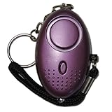 Minder Metallic Purple Mini Loud Personal Staff Panic Rape Attack Safety Security Alarm with Flashlight 140db - Secured by Design Approved (UK Police Preferred Specification)