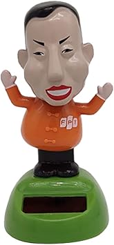 NYLSA Solar Powered Old Man Shaking Head Action Figure Doll Toy Home Decor Ornament