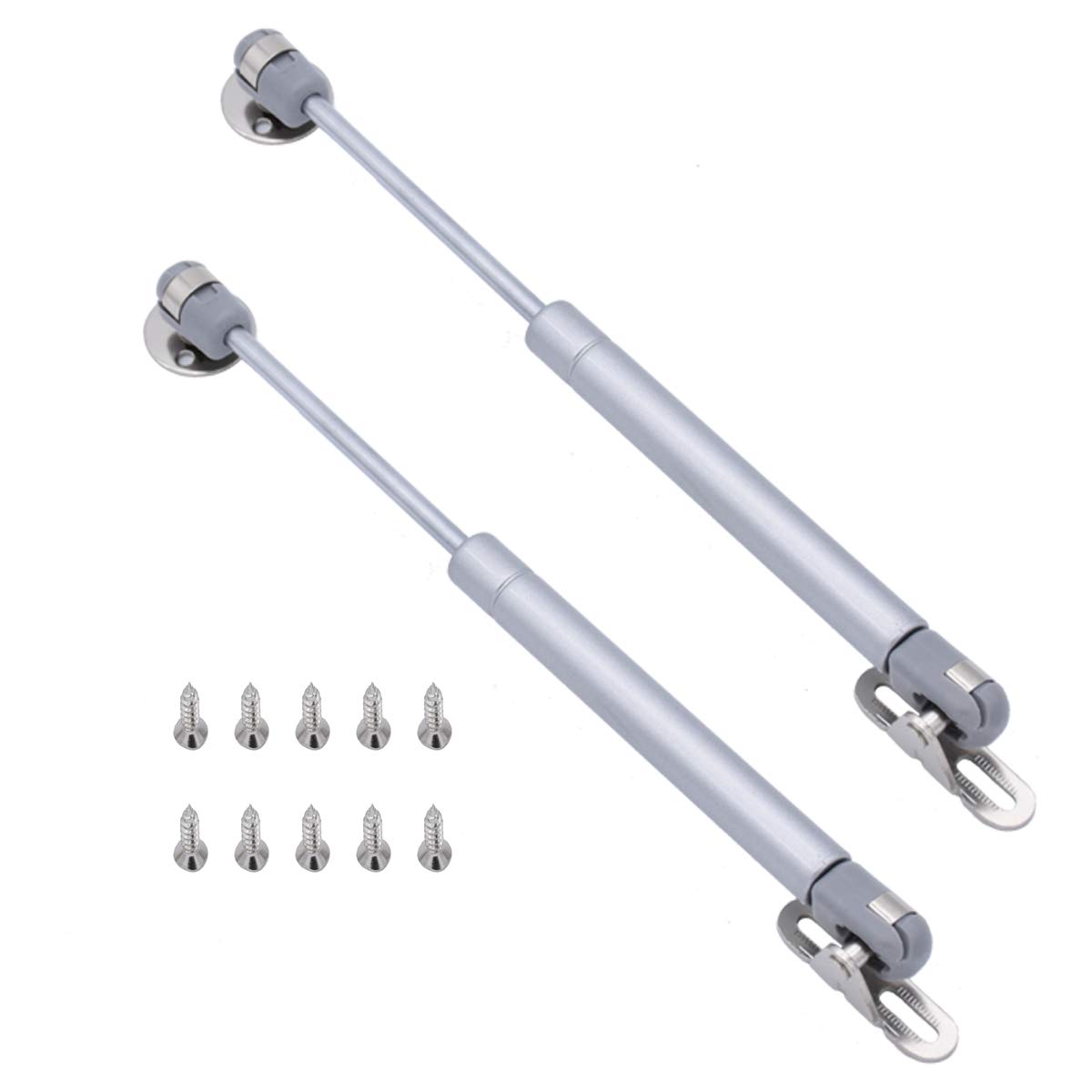 YMWALK 2 Pcs Gas Struts Cupboard Hinges,Gas Lift Strut Kit Gas Spring Lift Stay Support Soft Close Hinges for Kitchen Cupboards Wardrobe Door Stay Box Cabinet Hinge 200N