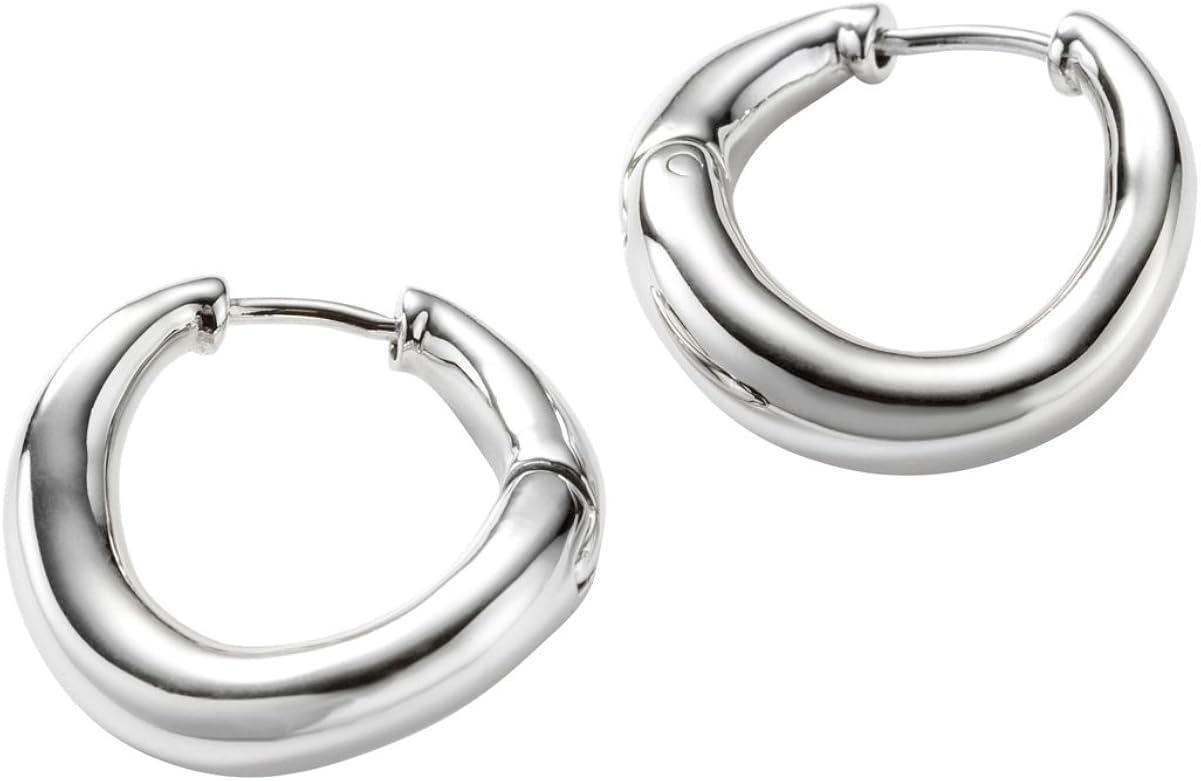 SINGULARU Mila Dots Ohrringe – Quadratische Creolen Aus Edelstahl, 18K Vergoldet, 11,4 Mm