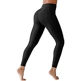 BRXL Butt Lifting Workout Leggings for Women Tummy Control Pockets 7/8 Length 25" No Front Seam High Waist Gym