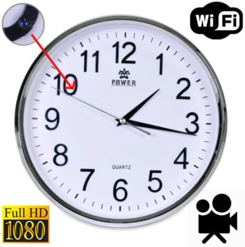 YesGoShop WIFI Hidden Camera DVR Wall Clock Cam Motion Detector IP Spy Covert Camera WIFI 1080P FHD