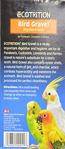 eCotrition Bird Gravel for Parakeets, Cockatiels, & Parrots, 24-Ounce