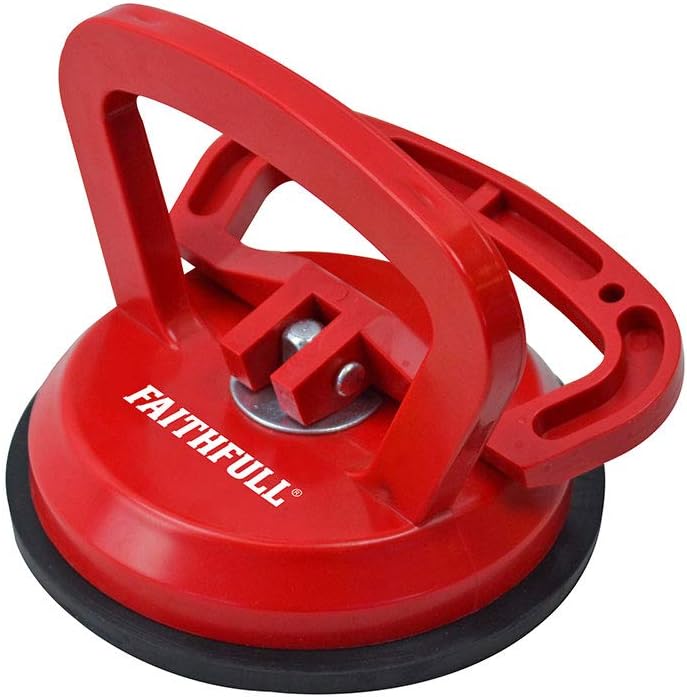 Faithfull Single Pad Suction Lifter 120mm – Tile Glass Marble Lifting Tool