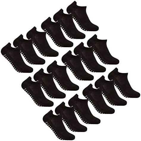 Red Tag Ladies Yoga Socks 9 Pair Non Slip Sole Grip Trainer Liner For Pilate, Dance, Fitness