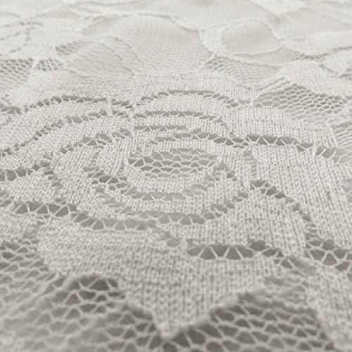 Oh La La Off White Rochelle Stretch Lace Fabric Polyester Spandex Stretch 58" Wide - Sold by the Yard