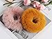 SBYURE 4 Pieces Hair Scrunchies Rabbit Faux Fur Fluffy Ponytail Holder Pompom Ball Scrunchie Hair for Women ,Pink khaki beige yellow