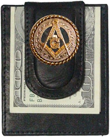 Custom Masonic Square and Compasses Paul and Taylor Money Clip Wallet