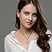 iSTONE Natural Teardrop Rose Quartz Pendant Necklace with 16