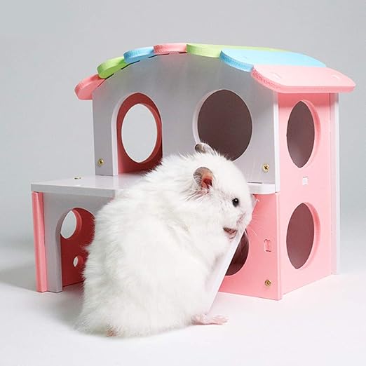 Studyset Pet Sleeping Log Cabin Animal Sleeping House Cute Mini