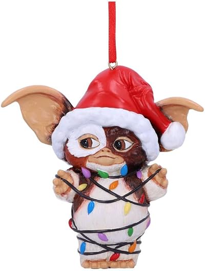 Nemesis Now Gizmo in Fairy Lights Ornament Red 10cm Officially Licensed