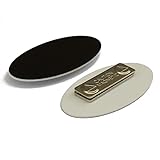 Oval Name Badge Blanks with Magnet - 10 Pack