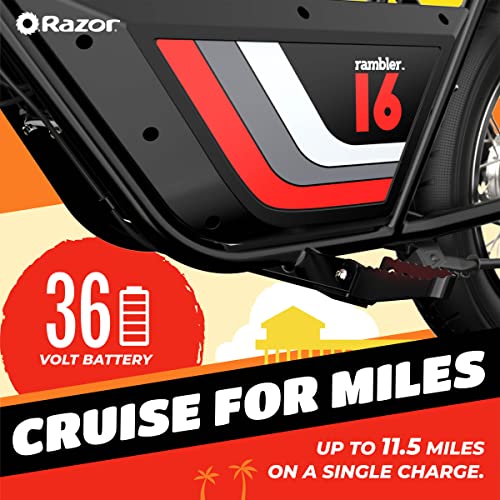 Razor Rambler 16 36V Electric Minibike With Retro Style, Up To 15.5
