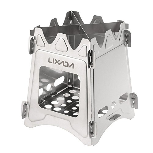 UPC 713893213746, Lixada Lightweight Compact Stainless Folding Wood Stove for Outdoor Camping Cooking Picnic, Compact Design Perfect for Survival,Hunting &amp; Emergency Preparation (style 3)