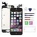 for iPhone 5s Screen Replacement White, LCD Display Touch Full Assembly with Home Button, Proximity Sensor, Ear Speaker, Front Camera, Screen Protector, Repair Tools