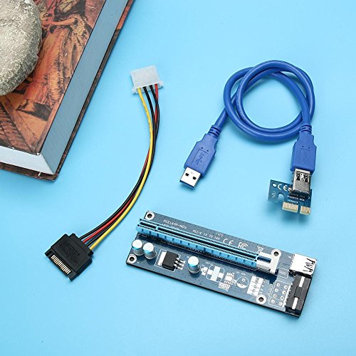 0.6m USB 3.0 PCI-E 1x to16x Extender Riser Card Adapter with SATA Power Cable - Thumbnail 2
