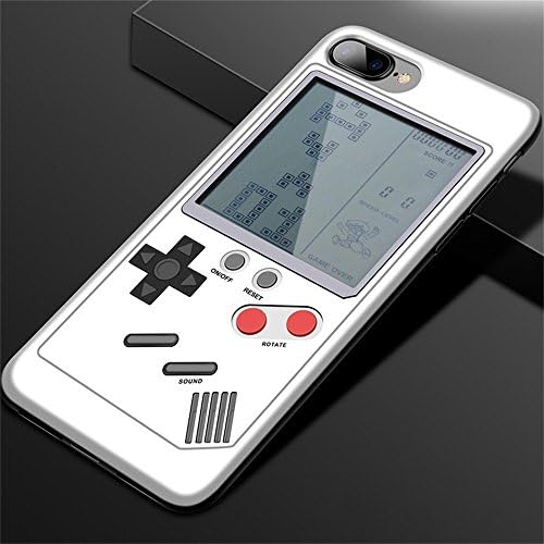 IPhone Case Tetris Game Phone Case Decompression Game iPhone 6/7/8/X Compatible - Slim Fit - Lightweight - Hard Shell - Retro Gamer Case - Retail Box Packaging - Elegant white (for iPhone 6/6s)