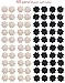 40 Pairs Womens Pasties Satin Nipple Cover Breast Petal Disposable Flower Shape,Nude&black,One Size