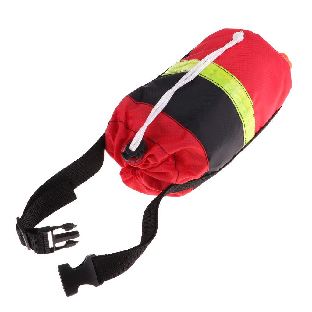 CUTICATE Kayak Throw Bag- Rescue Throw Line/Floating Rope With Bag - 16 Meters Non-reflective Rope Red Black Bag