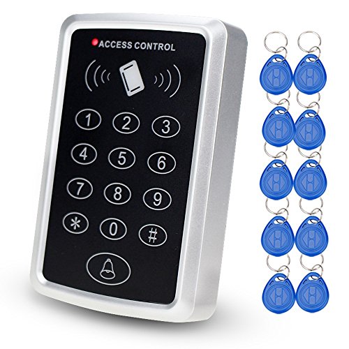 LIBO 125KHz RFID Standalone Access Control Keypad Access Controller Reader 1000 Users with 10 RFID Keychains for Door Lock Entry Security System - Thumbnail 7