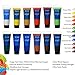 75ml LARGE Acrylic Paint Set, AGPtEK 12 Tubles Vibrant Colors Pigments Studio Kit for Nail Art, Craft, Canvas, Fabric,Ceramic, Wood and Clay