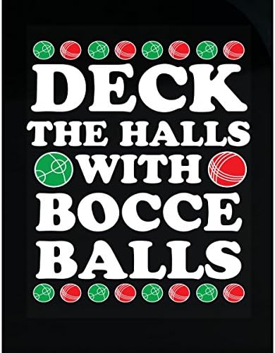 Deck The Halls With Bocce Balls Funny Italian Christmas - Sticker