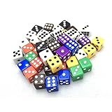 SmartDealsPro 50-Pack D6 Six Sided 12mm Opaque Dice