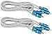 (2) Rockville MRCA6 6 Foot Twisted Pair Marine/Boat RCA Cables 100% Copper primary