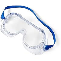 hand2mind 6 Inch Clear Safety Goggles, Chemical Splash Projective Safety Glasses, Eye Protection for Classroom…