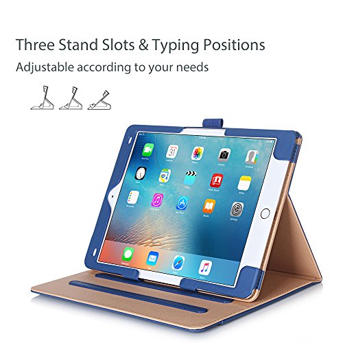 iPad Pro 9.7 Case - ProCase Stand Folio Case Cover for Apple iPad Pro 9.7 Inch 2016, with Multiple Viewing Angles, Document Card Pocket (Navy Blue)