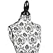 Beautifully Patterned Female Mannequin Torso Dress Form Display W/ Black Tripod Stand
