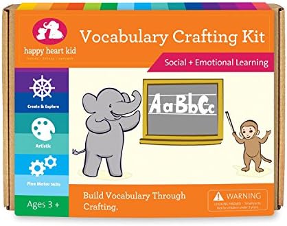 Vocabulary Crafting Kit for Children - Learning Vocabulary Kit for Language Development and Fine Motor Skills - Kindergarten, Preschool, Pre-K Montessori Kids Ages 3-6 Years