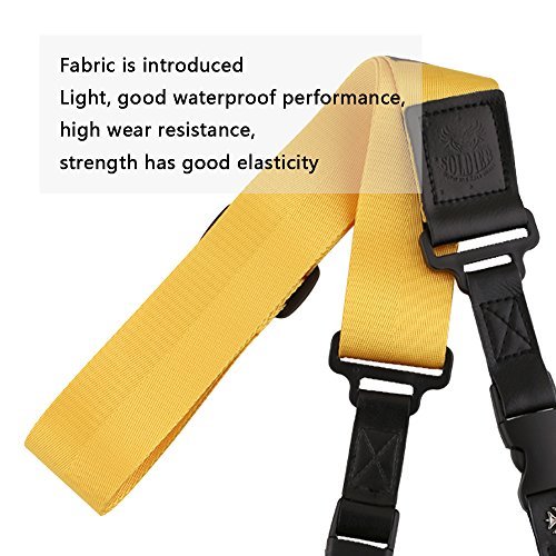 Mugig Guitar Strap Adjustable Smoothy with Leather Ends for Bass & Electric Guitar- 2\