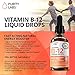 Purity Labs USDA Certified Organic Liposomal Methyl B12 for Immune Support - Vegan Liquid Vitamins to Support Brain Health, Natural Energy, and Mood - 2 FL OZ (60 ML)