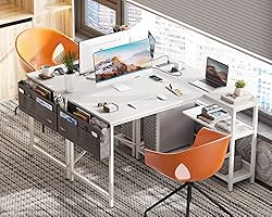 ODK 40 Inch Small L Shaped Computer Desk with Power