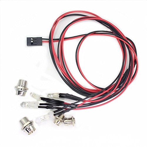 Hobbypark 4 LED Light Set Headlights Taillight For RC Car Truck Tank Fit HSP Redcat Tamiya D3 Body Parts