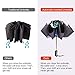 Viefin Reverse Folding Compact Travel Umbrellas for Women, Inverted Inside Out Sun Rain Woman Umbrella, Automatic Open Close, 10 Ribs-Blue Flower