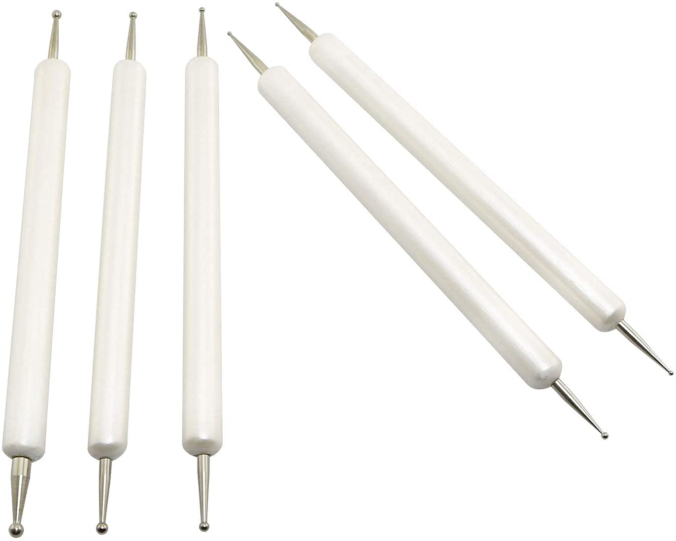 Longdex Embossing Stylus Set 5PCS 5 Size Double End Tracing Dotting Tool Stylus for Carbon Transfer Paper Mandala Rock Painting Pottery Clay Craft Embossing Art Nail Art