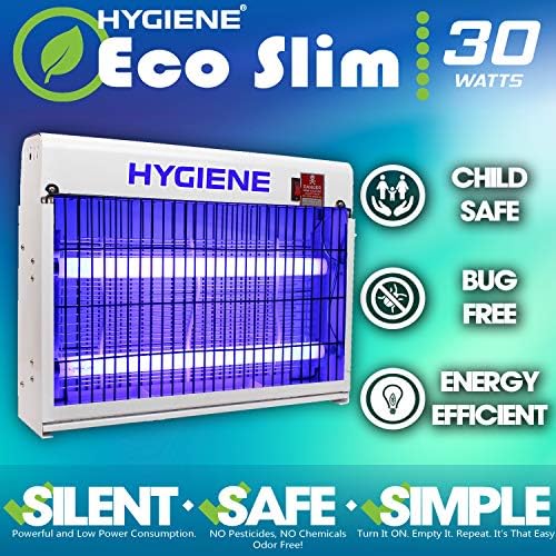 Hygiene 30W SLIM Flying Insect Killer [1 YEAR WARRANTY] [1 FREE ELECTRIC RACKET INSIDE] UV Tube Insect Catcher Bug Zapper Repellent Machine With HIGH VOLTAGE CURRENT RECTIFIER ELECTRIC SYSTEM