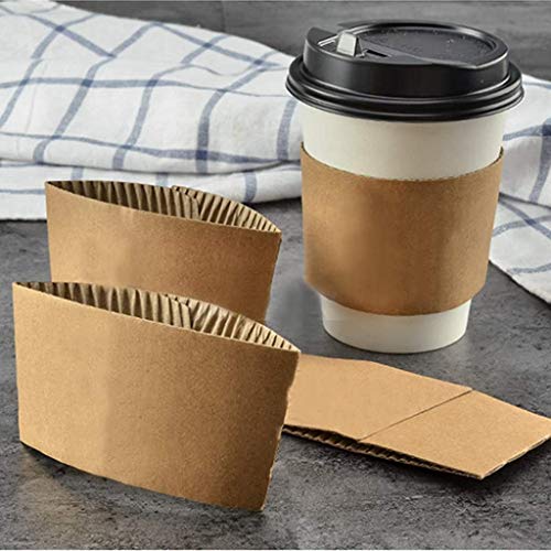 Kraft Paper Hot Cup Sleeve Jacket Holder Corrugated Cardboard